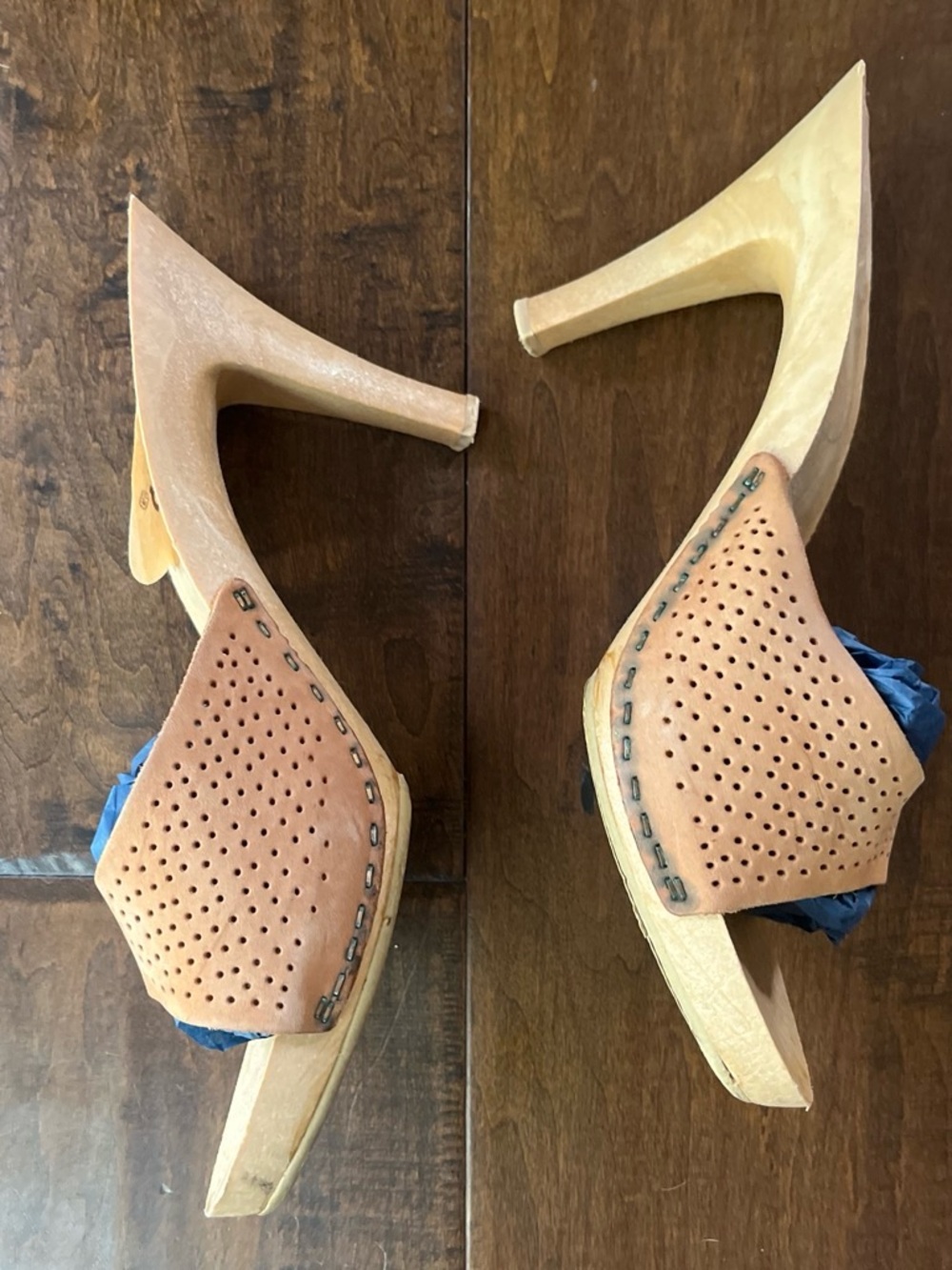 Vintage 1970’s/ 80’s original Candie's high-heel mule slide sandals - Picture 2 of 8